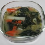 保存容器に入れた味噌汁