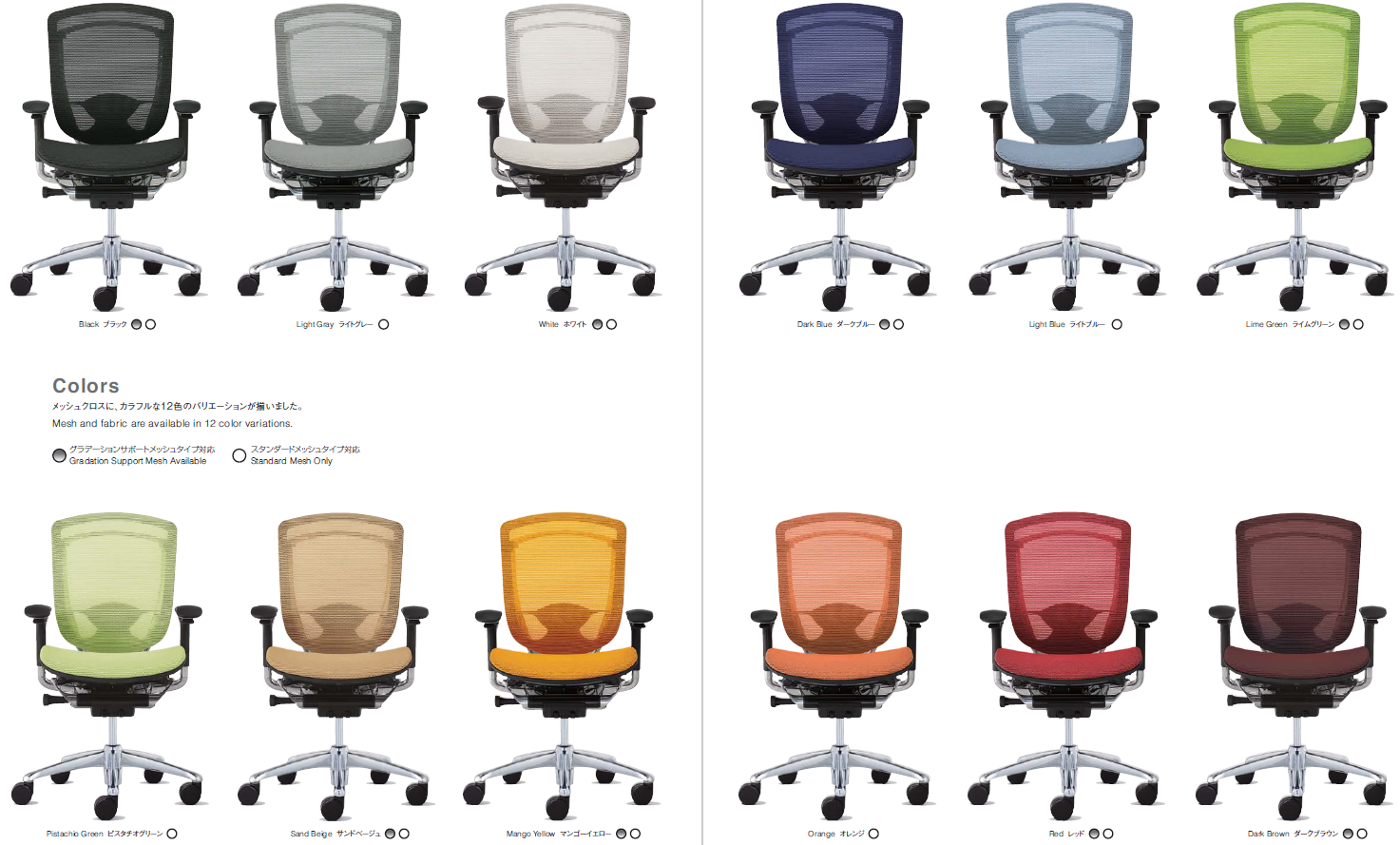 コンテッサ(Contessa)のカラーバリエーション