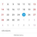 Google カレンダー アプリの画面