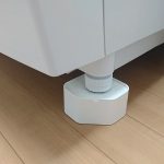 ふんばるマン OP-SG600の上に、日立のドラム式洗濯乾燥機を設置した様子