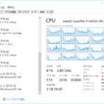 NVIDIA社のGeForce GTX1080のGPUを2つ搭載したPCのタスクマネージャー