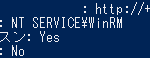 『netsh http show urlacl』コマンドを実行した際に表示される、予約済みURL『http://+:5985/wsman/』の設定の様子