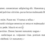 Wordの『=lorem()』により自動入力されたサンプル文章